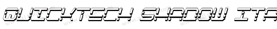 QuickTech Shadow Italic字体转换